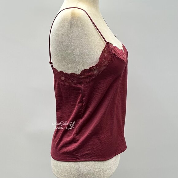 Pink Rose Lace-Trimmed Cami Top Size Large - Picture 4 of 6